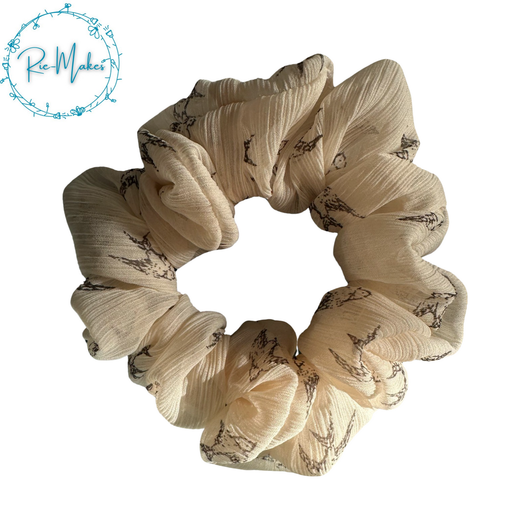 Nude Bird Sheer Scrunchie