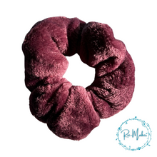 Load image into Gallery viewer, Deep Purple fluffy Scrunchie
