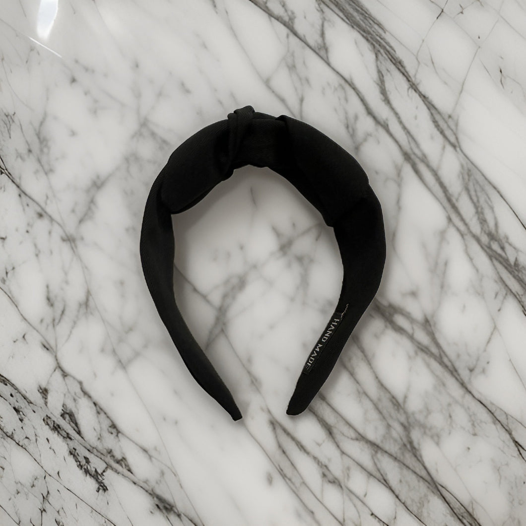 Black Faux Knotted Headband