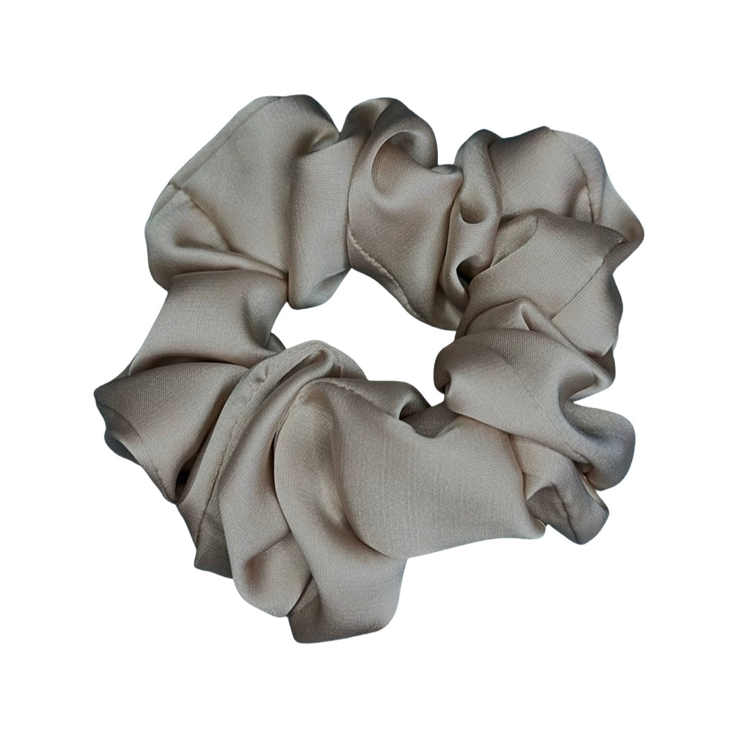 Light Mocha Satin Scrunchie